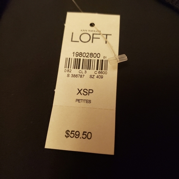 Loft Black Sweater with semi sheer back - Picture 6 of 10